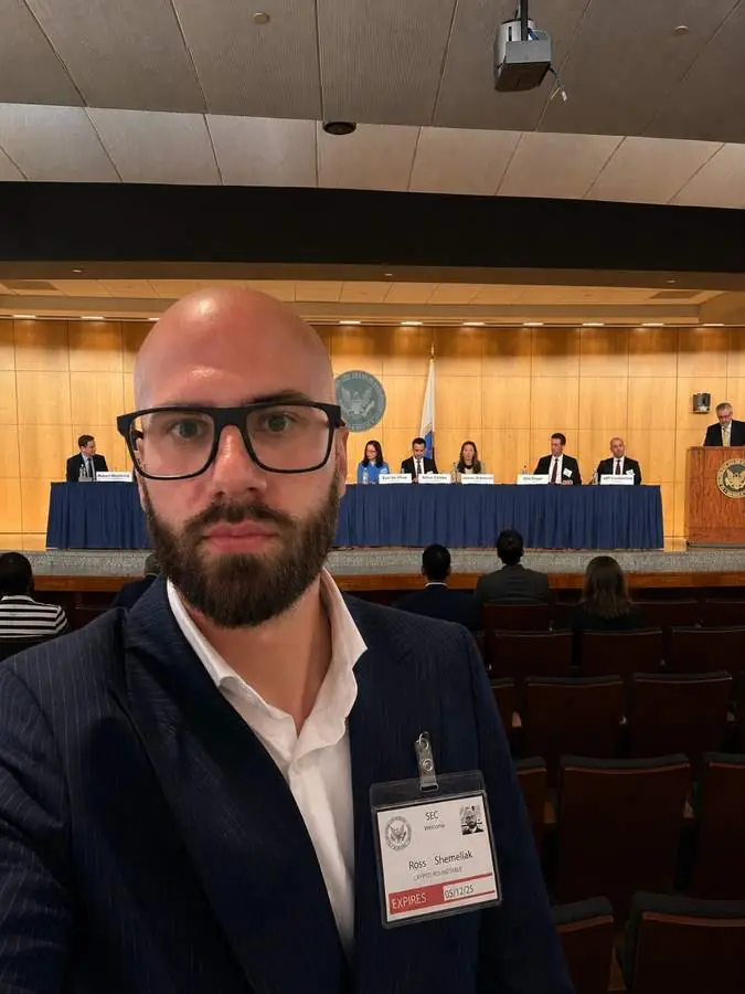 Ross Shemeliak at a conference